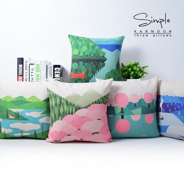 spring cushion cover green trees decorative throw pillow case linen colorful forest painting scenery sea blue home decor cushion/decorative
spring cushion cover green trees decorative throw pillow case linen colorful forest painting scenery sea blue home decor cushion/decorative