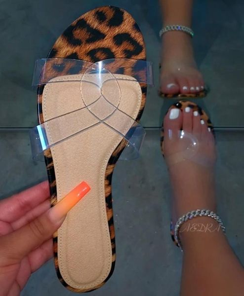 slippers clear pvc upper flats female leopard slides shoes women daily open round toe beach women's, Black
slippers clear pvc upper flats female leopard slides shoes women daily open round toe beach women's, Black