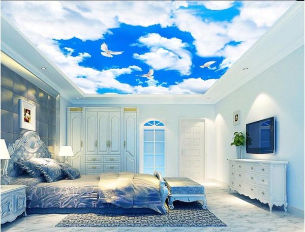 wallpapers 3d room ceiling murals wallpaper custom po blue sky and white cloud dove decoration painting wall
wallpapers 3d room ceiling murals wallpaper custom po blue sky and white cloud dove decoration painting wall
