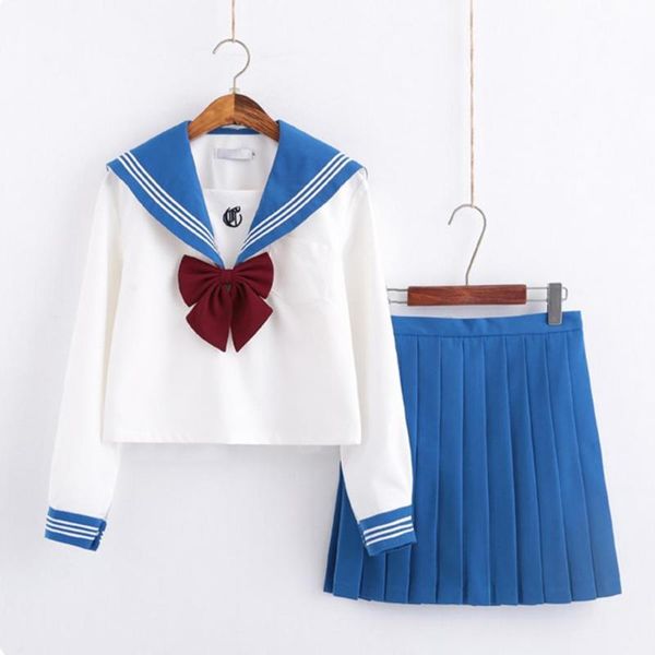 clothing sets charming skirt suit long sleeve japanese style blouse uniform pleated sailor short, White
clothing sets charming skirt suit long sleeve japanese style blouse uniform pleated sailor short, White