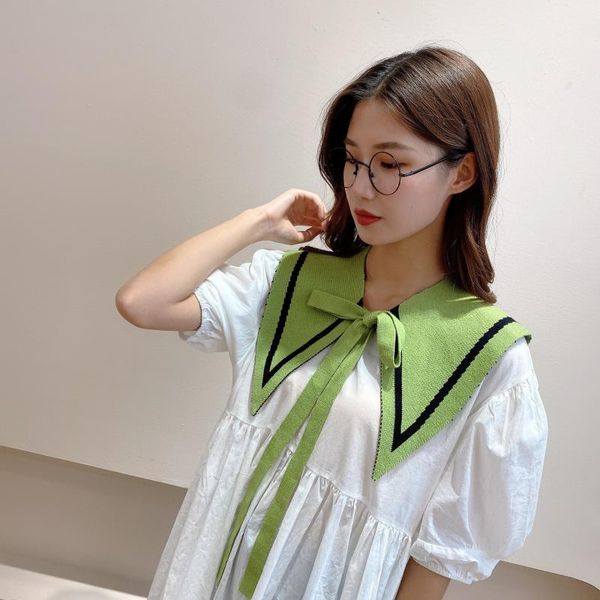 scarves knitted shawl with solid color female false collar scarf detachable, Blue;gray
scarves knitted shawl with solid color female false collar scarf detachable, Blue;gray