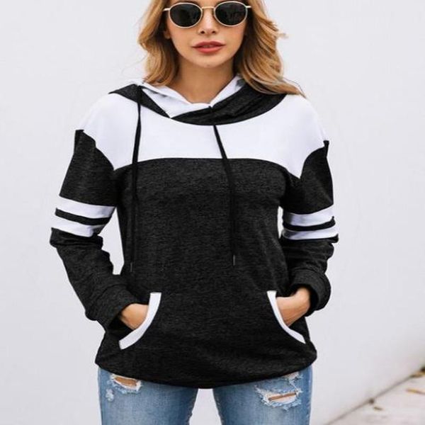women's hoodies & sweatshirts fall and winter fashion stitching pocket dresses, hats, ladies' - garments, Black
women's hoodies & sweatshirts fall and winter fashion stitching pocket dresses, hats, ladies' - garments, Black