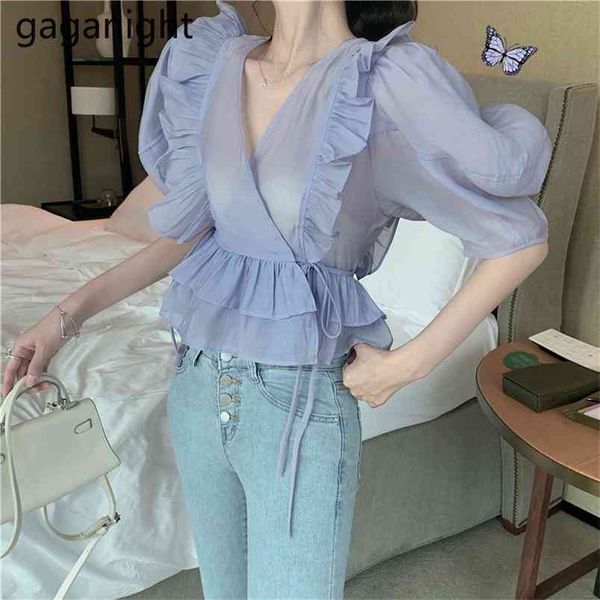 womens blouse mesh sheer see-through puff sleeve blouses v neck elegant ladies summer shirt blusas white 210601
womens blouse mesh sheer see-through puff sleeve blouses v neck elegant ladies summer shirt blusas white 210601