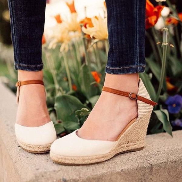 summer wedges women sandals gladiator high heels round toe ladies pumps ankle strap platform espadrille shoes big size, Black
summer wedges women sandals gladiator high heels round toe ladies pumps ankle strap platform espadrille shoes big size, Black