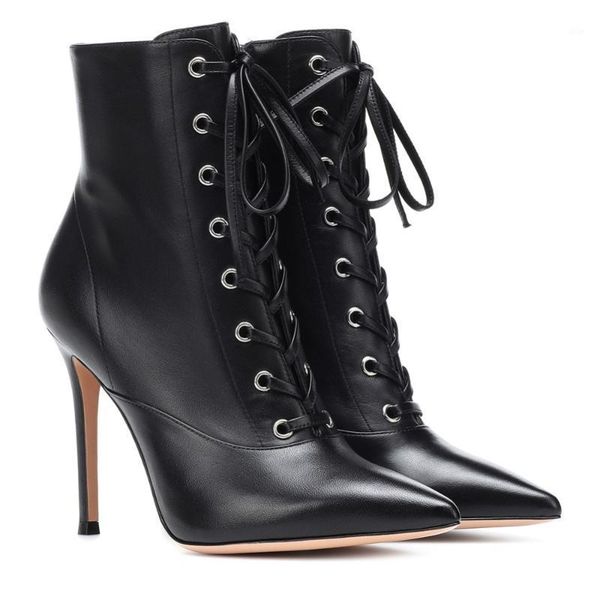 boots luxury women winter pointed toe ankle spring autumn pu leather pattern gladiator lace up thin high heels big size1, Black
boots luxury women winter pointed toe ankle spring autumn pu leather pattern gladiator lace up thin high heels big size1, Black