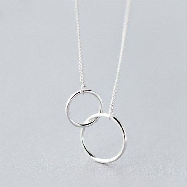 pendant necklaces double circle interlock clavicle short necklace silver color for women collares erkek kolye
pendant necklaces double circle interlock clavicle short necklace silver color for women collares erkek kolye