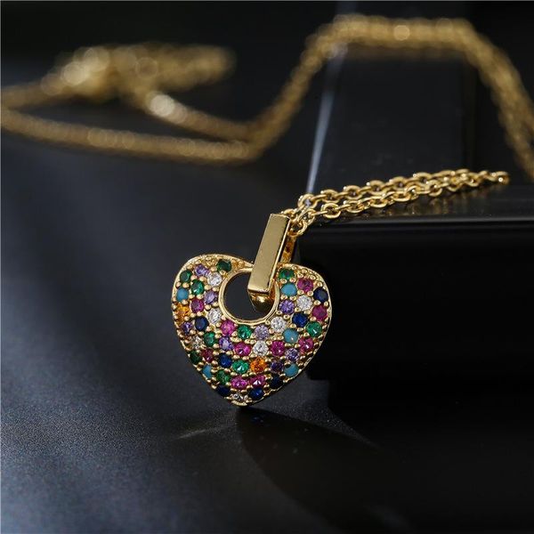 pendant necklaces peach heart necklace for women female 18k gold plated copper zircon jewelry 2021 choker goth chain colar, Silver
pendant necklaces peach heart necklace for women female 18k gold plated copper zircon jewelry 2021 choker goth chain colar, Silver
