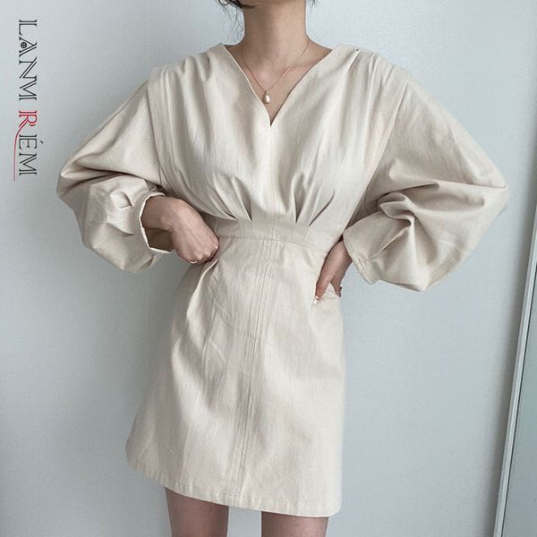 women beige mini dress v-neck wrist lantern sleeve loose fit fashion temperament tide spring autumn 2e1423 210507, Black;gray
women beige mini dress v-neck wrist lantern sleeve loose fit fashion temperament tide spring autumn 2e1423 210507, Black;gray