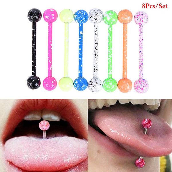 other 8pcs/set mix stainless steel colorful barbell tongue bar ring piercing jewelry gift, Slivery;golden
other 8pcs/set mix stainless steel colorful barbell tongue bar ring piercing jewelry gift, Slivery;golden