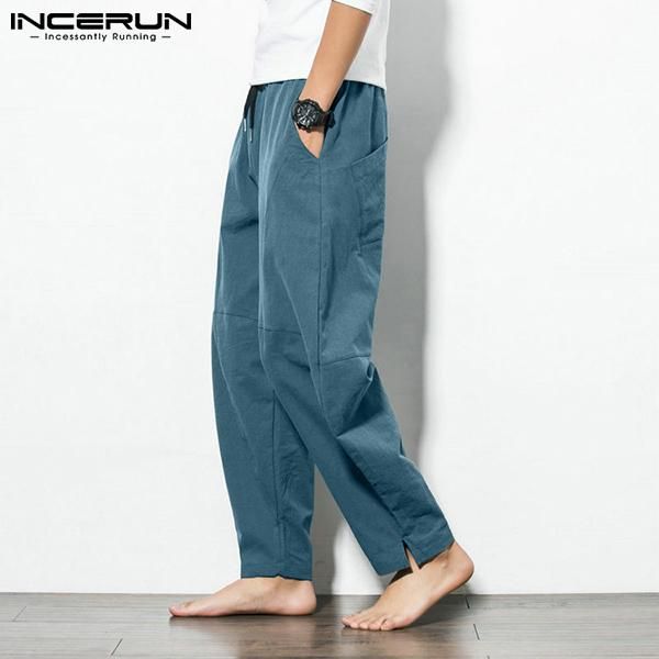 men's pants fashionable pantalones soild color trousers male casual streetwear tapered wide-leg long s-5xl incerun, Black
men's pants fashionable pantalones soild color trousers male casual streetwear tapered wide-leg long s-5xl incerun, Black