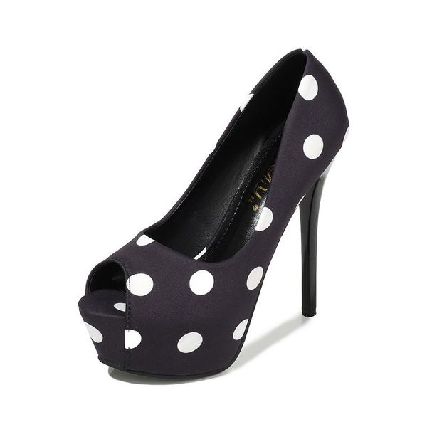 dress shoes brand designer polka dot pumps for women ladies peep toe heels fashion party wedding office work, Black
dress shoes brand designer polka dot pumps for women ladies peep toe heels fashion party wedding office work, Black