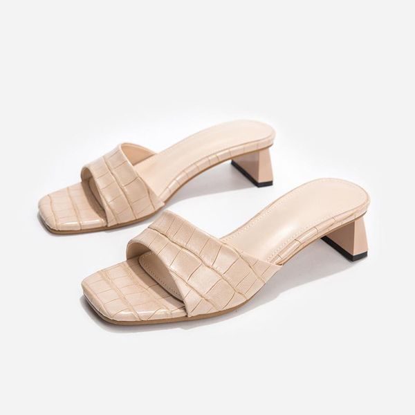 square head peep toe high heels slippers summer fashion slip on slides women mules party shoes, Black
square head peep toe high heels slippers summer fashion slip on slides women mules party shoes, Black