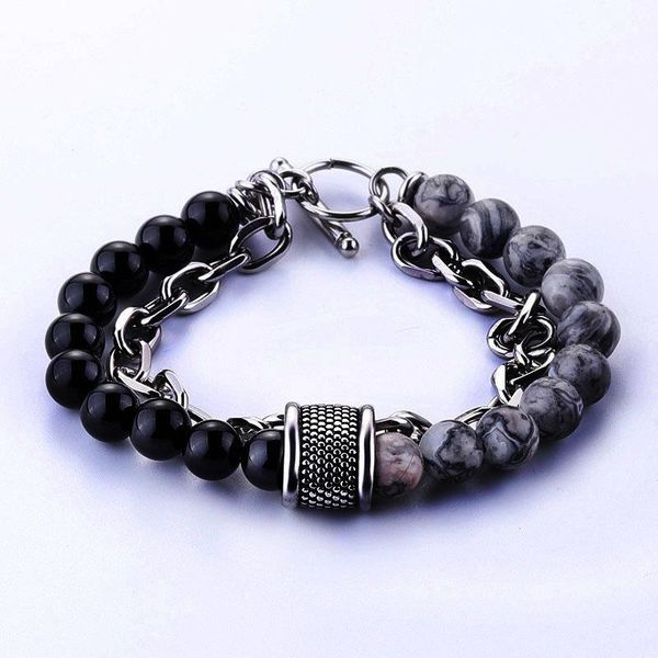 link, chain natural tiger eye stone men's beaded bracelet stainless steel cuban link bracelets male gifts drop 7.5" 7.9" 8.2&, Black
link, chain natural tiger eye stone men's beaded bracelet stainless steel cuban link bracelets male gifts drop 7.5" 7.9" 8.2&, Black