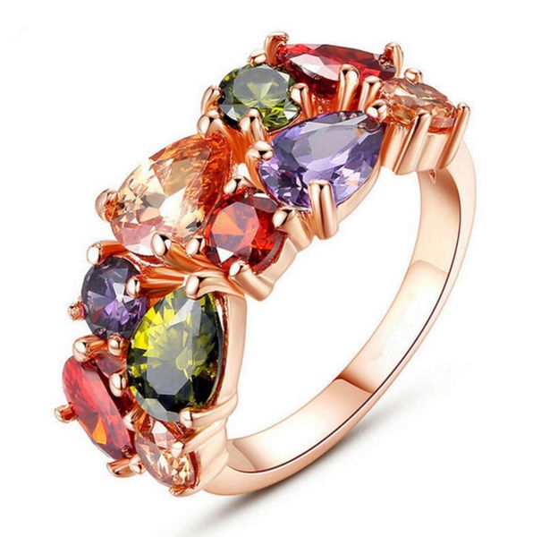 fashion korean mona lisa colorful crystal zircon luxury rose gold ring jewelry j097, Black
fashion korean mona lisa colorful crystal zircon luxury rose gold ring jewelry j097, Black
