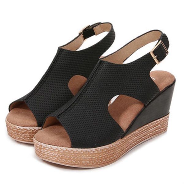 sandals women's wedges gladiator rome buckle peep toe ladies casual pu platform woman shoes female pumps plus size summer, Black
sandals women's wedges gladiator rome buckle peep toe ladies casual pu platform woman shoes female pumps plus size summer, Black