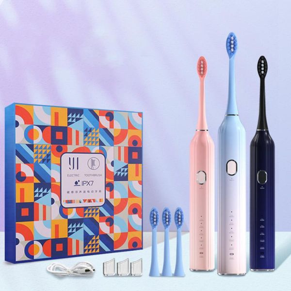 smart electric toothbrush for adults - rechargeable whitening with 3 brush heads, 5 modes, 4 hours fast charge 130 days
smart electric toothbrush for adults - rechargeable whitening with 3 brush heads, 5 modes, 4 hours fast charge 130 days