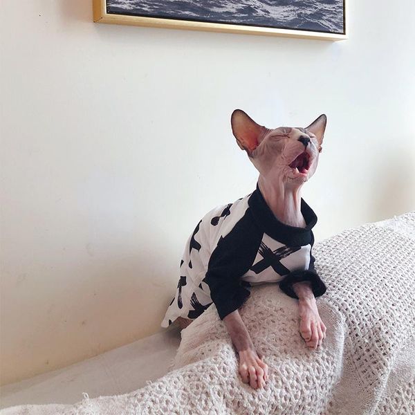 cat costumes sphinx autumn/winter sweater tide brand cotton hairless coat warm thicken clothes print pet jacket
cat costumes sphinx autumn/winter sweater tide brand cotton hairless coat warm thicken clothes print pet jacket