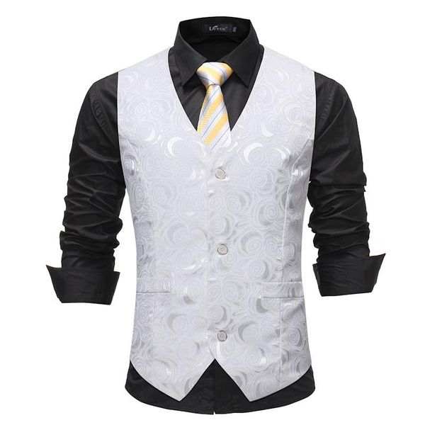 men's vests white jacquard waistcoat men business casual slim fit suit party wedding groom tuxedo vest gilet costume homme xl, Black;white
men's vests white jacquard waistcoat men business casual slim fit suit party wedding groom tuxedo vest gilet costume homme xl, Black;white
