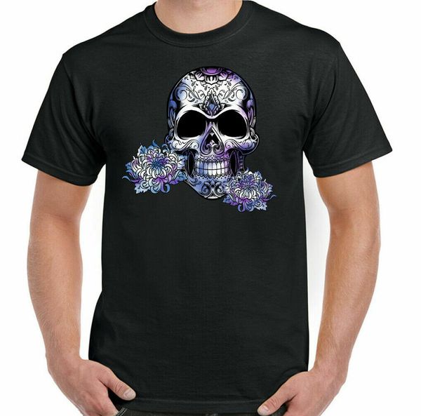 sugar skull t-shirt mens dotd day of the dead mexico holiday biker tattoo top, White;black
sugar skull t-shirt mens dotd day of the dead mexico holiday biker tattoo top, White;black