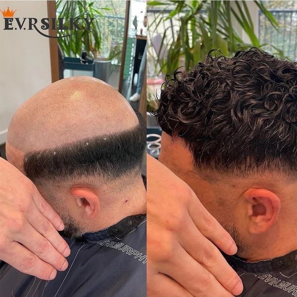 #1b10 grey with black color virgin human hair 20mm curly machine injected technical men's wig new system piecesthin skin base
#1b10 grey with black color virgin human hair 20mm curly machine injected technical men's wig new system piecesthin skin base