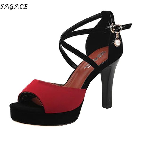 women sandals summer high heel shoes woman fashion crystal buckle open toe ladies casual fish mouth sandal, Black
women sandals summer high heel shoes woman fashion crystal buckle open toe ladies casual fish mouth sandal, Black