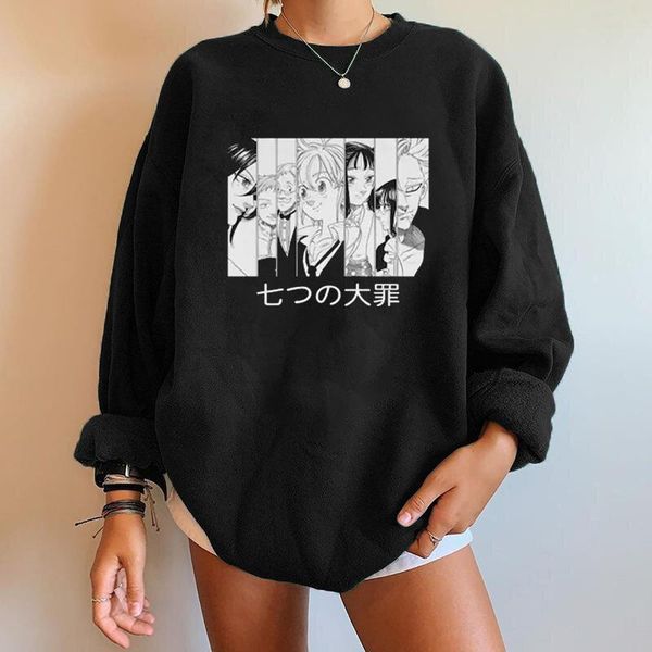 women's hoodies & sweatshirts seeyoushy seven deadly sins anime printing women long sleeve casual drop shoulders pullovers crewneck fa, Black
women's hoodies & sweatshirts seeyoushy seven deadly sins anime printing women long sleeve casual drop shoulders pullovers crewneck fa, Black