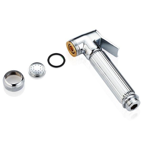 bathroom shower heads bidet sprayer douche handheld toilet cleaning head with on/off lever chrome tone copper 13*2*2.5*5cm
bathroom shower heads bidet sprayer douche handheld toilet cleaning head with on/off lever chrome tone copper 13*2*2.5*5cm