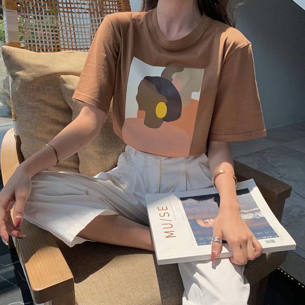 women's t-shirt summer for women with short sleeves, 2021 cotton sleeve, White
women's t-shirt summer for women with short sleeves, 2021 cotton sleeve, White