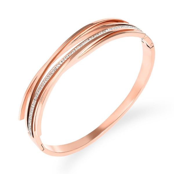 bangle summer arrival 316l stainless steel rose gold color bracelet crystal unique cuff wedding jewelry, Black
bangle summer arrival 316l stainless steel rose gold color bracelet crystal unique cuff wedding jewelry, Black