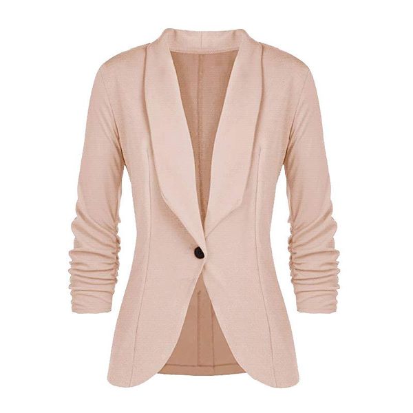 women's trench coats autumn european and american work office jacket suit with pleated sleeves, Tan;black
women's trench coats autumn european and american work office jacket suit with pleated sleeves, Tan;black