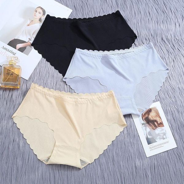 women's panties seamless underwear ultra-thin summer thread ice silk mid-waist one-piece breathable cotton crotch briefs, Black;pink
women's panties seamless underwear ultra-thin summer thread ice silk mid-waist one-piece breathable cotton crotch briefs, Black;pink