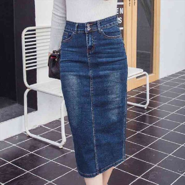women long jeans skinny skirts blue girls high waist casual denim pencil skirt female saia, Black
women long jeans skinny skirts blue girls high waist casual denim pencil skirt female saia, Black