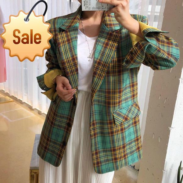 autumn ladies blazer retro british style pattern lapel single-breasted loose long-sleeved suit jacket women women's suits & blazers, White;black
autumn ladies blazer retro british style pattern lapel single-breasted loose long-sleeved suit jacket women women's suits & blazers, White;black