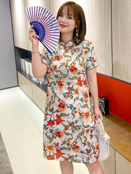 casual dresses improved cheongsam dress with retro vertical collar pearl button printing 2021 summer pattern, Black;gray
casual dresses improved cheongsam dress with retro vertical collar pearl button printing 2021 summer pattern, Black;gray