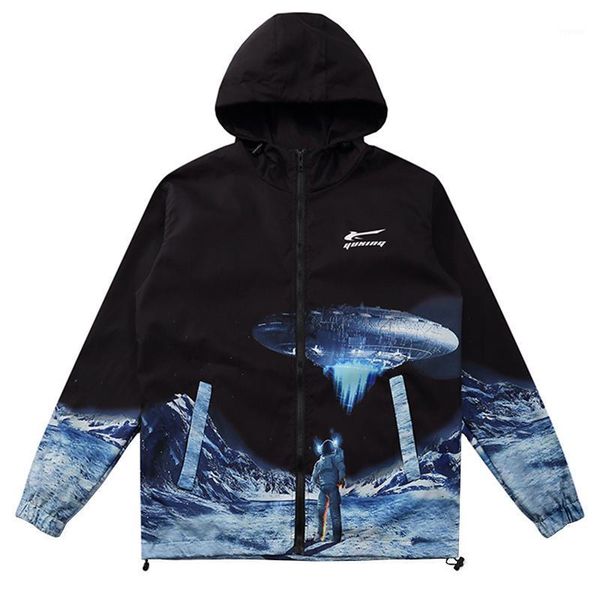 spring astronaut print clothing hooded windbreaker loose jacket men hip hop handsome couple street casual coats men's jackets, Black;brown
spring astronaut print clothing hooded windbreaker loose jacket men hip hop handsome couple street casual coats men's jackets, Black;brown