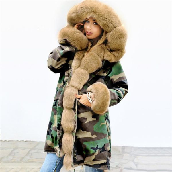 women's down & parkas hooded camouflage slim long womens outerwear designer thick female clothing winter fur coats plus size 3afp, Black
women's down & parkas hooded camouflage slim long womens outerwear designer thick female clothing winter fur coats plus size 3afp, Black
