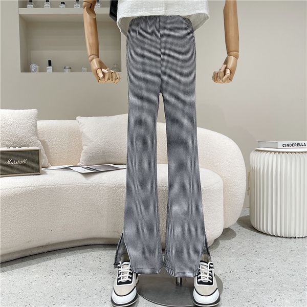 capri nicho female design spring 2021 fashion chess temperament straight leg mop waist pants, Black;white
capri nicho female design spring 2021 fashion chess temperament straight leg mop waist pants, Black;white