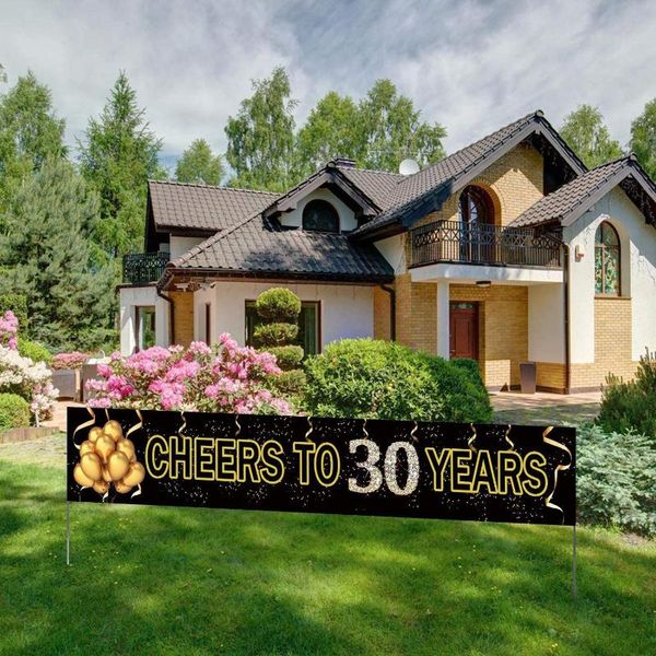 party decoration 30th birthday decorations, happy anniversary sign, cheers to 30 years banner, black gold bday decor for men w
party decoration 30th birthday decorations, happy anniversary sign, cheers to 30 years banner, black gold bday decor for men w