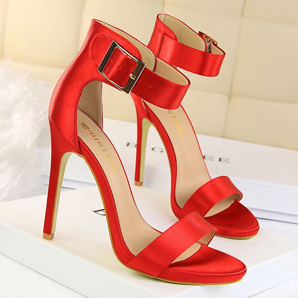 bigtree shoes high heels metal buckle women shoes 11 cm women heels party shoes stiletto heels fish mouth women sandals l00, Black
bigtree shoes high heels metal buckle women shoes 11 cm women heels party shoes stiletto heels fish mouth women sandals l00, Black
