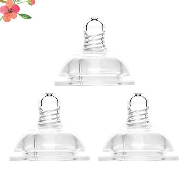 pacifiers# 3pcs/set wide neck silicone pacifier orthodontic bottle for baby infant - size s/m/l
