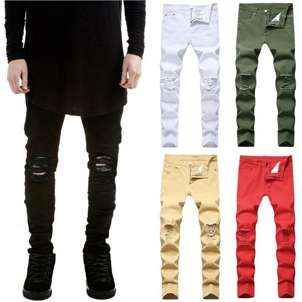 men's jeans mens skinny stretch ripped denim slim fit biker trousers distressed pants, Blue
men's jeans mens skinny stretch ripped denim slim fit biker trousers distressed pants, Blue