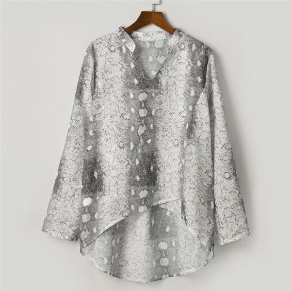 women's blouses & shirts chiffon fashion women snake print v-neck shirt ladies loose long sleeve blouse fashionable 2021, White
women's blouses & shirts chiffon fashion women snake print v-neck shirt ladies loose long sleeve blouse fashionable 2021, White