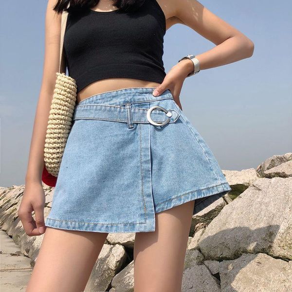 skirts vintage women's denim stoash waistband metal asymmetric skirt ladies high waist student pocket, Black
skirts vintage women's denim stoash waistband metal asymmetric skirt ladies high waist student pocket, Black