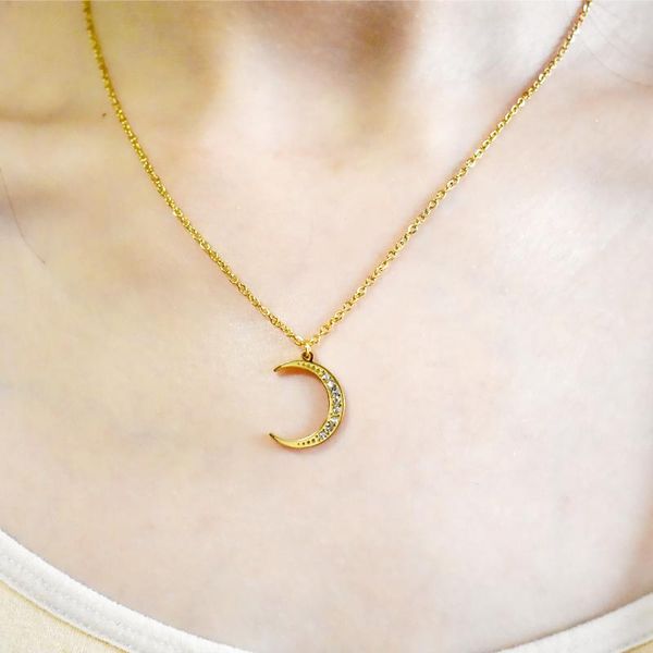 pendant necklaces fashion stainless steel clavicle moon necklace punk charm choker chain for women 2021 trendy jewelry gift, Silver
pendant necklaces fashion stainless steel clavicle moon necklace punk charm choker chain for women 2021 trendy jewelry gift, Silver