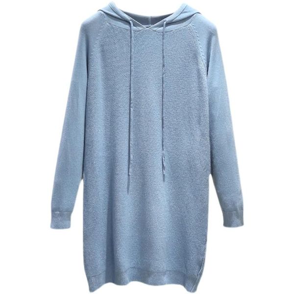 women's sweaters autumn and winter wear medium length fashion versatile hooded woolen dress loose knit bottomed shirt skirt, White;black
women's sweaters autumn and winter wear medium length fashion versatile hooded woolen dress loose knit bottomed shirt skirt, White;black