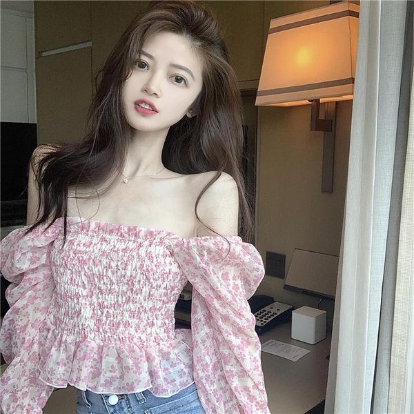 women's blouses & shirts womens and sweet style lantern sleeve folds slash neck chiffon shirt aesthetic clothes korean fashion clot, White
women's blouses & shirts womens and sweet style lantern sleeve folds slash neck chiffon shirt aesthetic clothes korean fashion clot, White