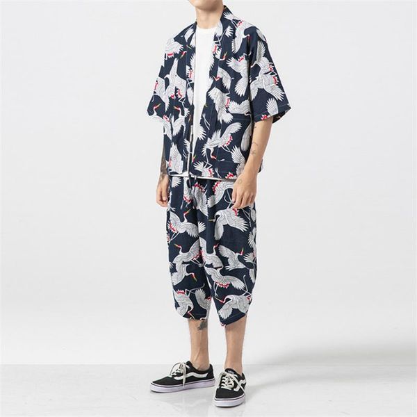 summer male cool 2pieces clothing men fashion short sleeve japanese style crame print haori kimono cardigan asian thin shirt ethnic, Red
summer male cool 2pieces clothing men fashion short sleeve japanese style crame print haori kimono cardigan asian thin shirt ethnic, Red