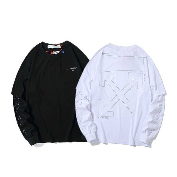 fake two incomplete sketch t-shirts pure cotton off tide brand white long sleeve men's loose long sleeve sweater ow, Black
fake two incomplete sketch t-shirts pure cotton off tide brand white long sleeve men's loose long sleeve sweater ow, Black