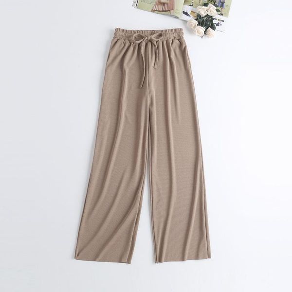 women's pants & capris pant ice silk knitted wide leg female spring summer nine thin section high waist loose drape straight long, Black;white
women's pants & capris pant ice silk knitted wide leg female spring summer nine thin section high waist loose drape straight long, Black;white