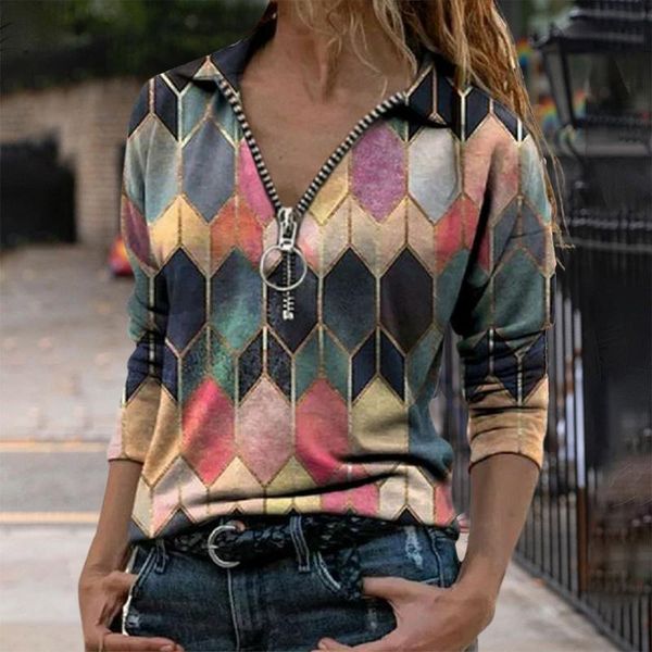 fashion women spring autumn vintage print v neck t-shirts casual long sleeves zipper pullover streetwear female tee women's t-shirt, White
fashion women spring autumn vintage print v neck t-shirts casual long sleeves zipper pullover streetwear female tee women's t-shirt, White